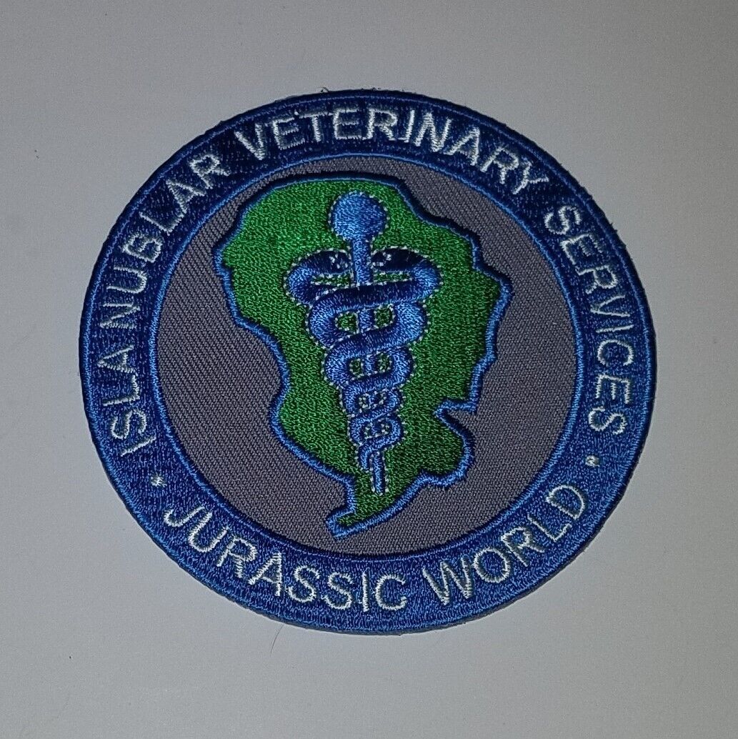 Jurassic World Isla Nublar Veterinary Services Embroidered Patch Patches 