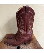 Justin Boots Mens 9D Brown Leather Western Cowboy Blue Yellow Stitch 147... - $1,519.19 MXN