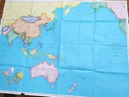 Colorprint General Map Of The Pacific Ocean South Eastern Asia And Austr... - £31.14 GBP