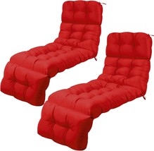 Indoor/Outdoor Chaise Lounge Tufted Bench Cushions, 72&quot;X22&quot;, Brick Red,2... - $1,425.92 MXN