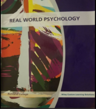 Real World Psychology, 2nd Edition, Richland College, Wiley Custom Learn... - £43.15 GBP
