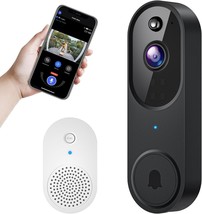 New Smart 2.4GHz Wi-Fi Doorbell Camera Wide Angle Lens - Black - $13.99