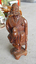Unique Vintage Wood Hand Carved Man with Peg Leg Figurine 6&quot; Tall - £49.36 GBP