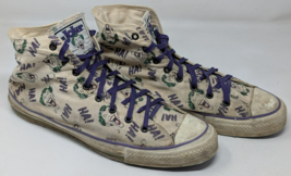 Vintage 80s Converse JOKER Mens 11 Shoes USA Made DC Comics Batman High Top - $79.19