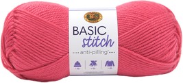 Lion Brand Yarn Basic Stitch Anti-Pilling-Hot Pink - £16.93 GBP