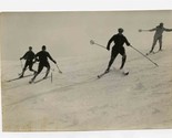 4 People Downhill Skiing Photo Circa 1920&#39;s - £21.83 GBP