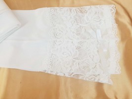 White Stockings For Wedding, Bridal Lingerie, Sexy Wedding Hold Ups, Bridal Hosi - £26.21 GBP