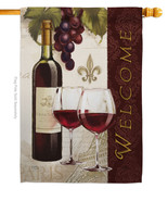 Welcome Wines House Flag Wine 28 X40 Double-Sided Banner - £29.08 GBP