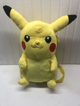 Nintendo Pokemon Pikachu Backpack Plush Stuffed Bag Purse Vintage 19” 19... - £16.67 GBP
