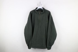 Vtg Carhartt Mens Large Faded Spell Out Half Zip Pullover Sweatshirt Dar... - $69.25