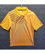 FILA GOLF Mens Polo Shirt Size M Orange Blue Short Sleeve Collared Sport... - £15.22 GBP