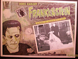 UNIVERSAL HORROR: BORIS KARLOFF (FRANKENSTEIN) LARGE SIZE 11X17  LOBBY CARD - $3,698.84 MXN