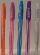 Zebra Pastel Gel Pens Med 1.0 mm Comfort Grips Pocket Clip 2/Pk, Select Color - £3.23 GBP