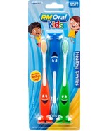 RM Oral Kids Healthy Smiles Toothbrushes Soft Suction Cup 3 Pack - £6.71 GBP