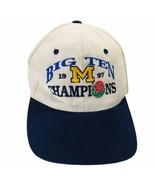 Vtg Big Ten 90s Hat Michigan Rose Bowl Champions 1997 Snapback Wool Acrylic - $37.00