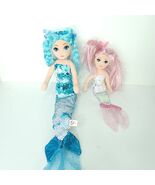 Lot of 2 TY Mermaid Doll Cora Indigo Sequin 14” Plush Stuffed Animal Pin... - €21,67 EUR