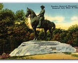 Theodore Roosevelt Monument Minot North Dakota ND Linen Postcard Z5 - $2.92