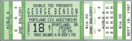 George Benson Concert Ticket Stub September 18 1987 Portland Oregon - £32.51 GBP