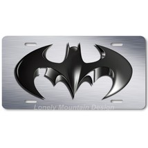 Cool Batman Inspired Art on Gray FLAT Aluminum Novelty Auto License Tag Plate - £14.15 GBP