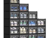 Shoe Storage Box, 18 Pcs Medium Size Shoe Storage Organizers Stackable S... - £95.32 GBP