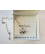 Cat Urn Necklace Onefinity Sterling Silver Necklace Pendant 18&quot; Long Cha... - £55.03 GBP