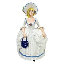 Antique Cast Iron Doorstop Littco Woman Southern Belle Victorian Lady 10.5&quot; - £67.32 GBP
