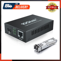 Gigabit Multi-Mode LC Fiber To Ethernet Media Converter With A SFP SX Module - £32.21 GBP