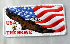 Usa The Brave American Flag Eagle United States America Embroidered Patch 4.5 &quot; - £4.20 GBP