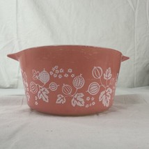 Vintage Pyrex 1 qt. Gooseberry Cinderella Pink 473 Nesting Casserole Bowl USA - £45.95 GBP