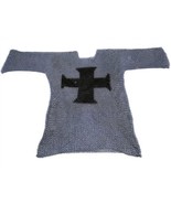 NauticalMart Mens Templar Cross Chainmail Shirt One Size Fits Most Silver  - $3,725.29 MXN