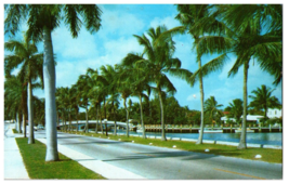 Famous Las Olas Boulevard in Fort Lauderdale Florida Postcard Posted 1975 - £5.21 GBP