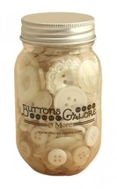 Buttons Galore Antique White buttons in Mason Jar - $11.41 CAD