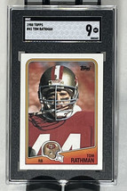 1988 Topps Football Tom Rathman Card #41 SGC 9 MT San Francisco 49ers - £57.34 GBP