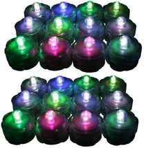 New 24 pcs Multi-Color Changing underwater LED Submersible Candles LED tealights - £27.96 GBP