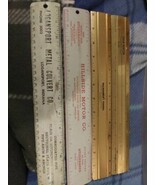 Vintage Metal Tin advertising rulers LOT of 4 different  - $56.09