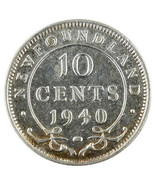 1940 Canada Newfoundland 10 Cents Coin (XF+ Condition) KM# 20 - $115.37 CAD