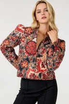 Women&#39;s Zip Up Multi Print Jacket - £87.58 GBP