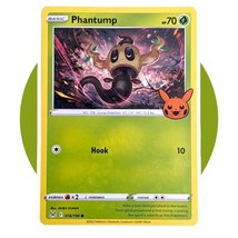 Trick or Trade Pokemon Card: Phantump 016/196, Pikachu Pumpkin Stamp - £3.85 GBP