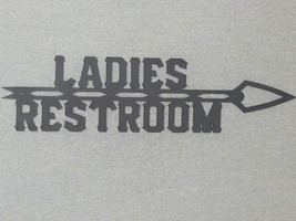 LADIES RESTROOM WOOD Right POINTING Wood ARROW SIGN - £23.47 GBP