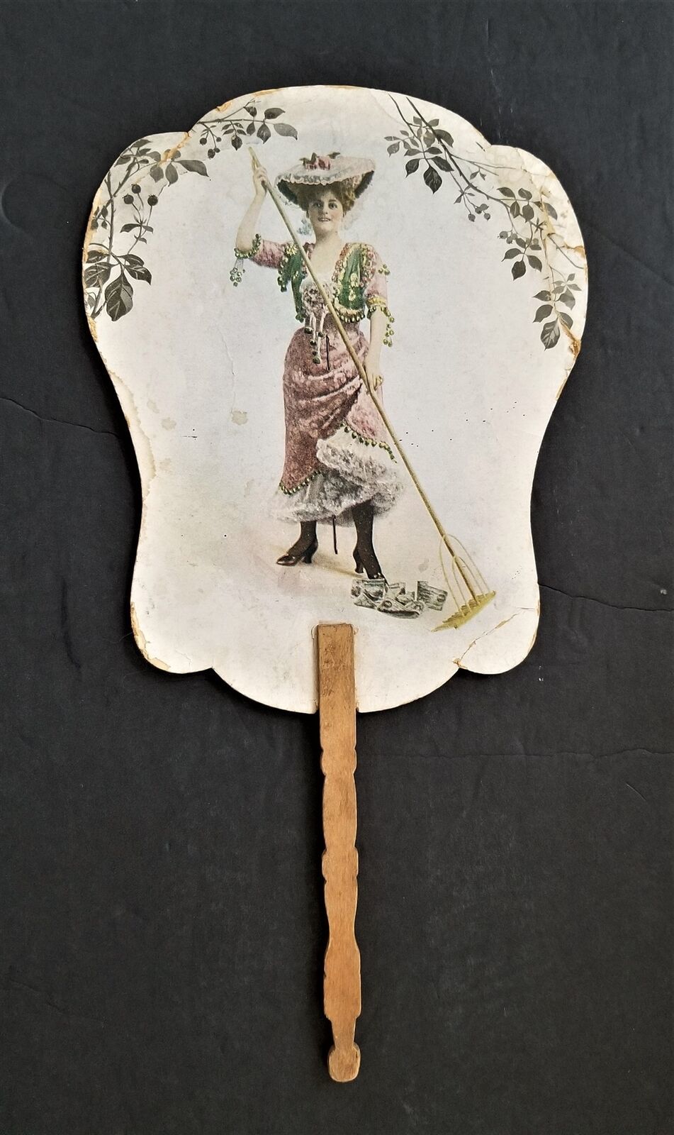 Primary image for 1920s antique COOK & JORDANS mexico ny HAND FAN hats dry goods shoes notions AD