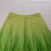 Worthington Women's Yellow & Green Back Zip Pull-On Lined Pleated Skirt Size 14 image 7