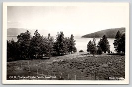 MT Flathead Lake South From Point RPPC Glacier Studio c1940s Postcard V24 - £10.31 GBP