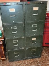 Vintage Wood 4 Drawer General Fireproofing Company File Cabinet Classic MCM - £199.83 GBP
