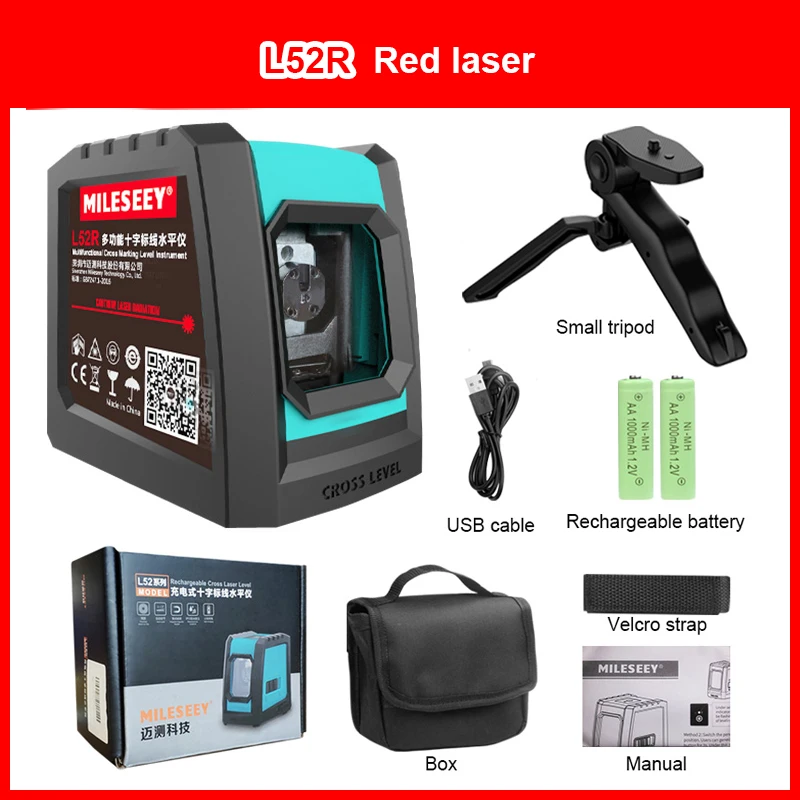 MiLESEEY 2 Lines Laser Level L52R 360 laser level L6 nivel laser with Ba... - $279.88