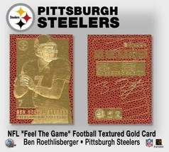 Nfl The Greatest Ben Roethlisberger Steelers 23k Gold Card Ever - £10.72 GBP