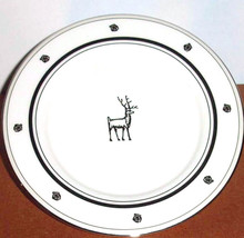 Kate Spade Donner Road Tidbit Plate (1) Platinum Reindeer Motif USA Lenox New - £20.70 GBP