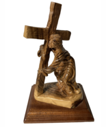 Munir Twemeh Olive Wood Carving of Jesus with Cross - €171,64 EUR
