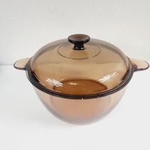 Corning Ware Visions Glass Dutch Oven Amber 4.5 L w/Lid 2 Tab Handles St... - $37.39