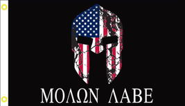 Molon Labe Stars &amp; Stripes Come &amp;Take Them DBL Sided 3X5 Flag Rough Tex® 100D - £21.58 GBP