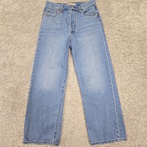 Levis Jeans Womens 28x26 Blue Ribcage Straight Ankle Button Fly Premium ... - $29.65